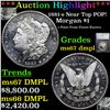 Image 1 : ***Auction Highlight*** 1881-s Near Top POP! Morgan Dollar $1 Graded ms67 dmpl By SEGS (fc)