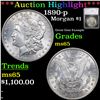 ***Auction Highlight*** 1890-p Morgan Dollar $1 Graded ms65 By SEGS (fc)