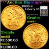 ***Auction Highlight*** 1886-s Gold Liberty Half Eagle $5 Graded ms64+ By SEGS (fc)