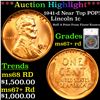 ***Auction Highlight*** 1941-d Near Top POP! Lincoln Cent 1c Graded ms67+ rd By SEGS (fc)