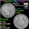 ***Auction Highlight*** 1912-s Liberty Nickel 5c Graded Choice AU/BU Slider By USCG (fc)