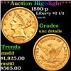 ***Auction Highlight*** 1890-p Gold Liberty Quarter Eagle $2 1/2 Grades Unc Details (fc)