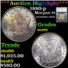 Image 1 : ***Auction Highlight*** 1880-p Morgan Dollar $1 Grades GEM+ Unc (fc)