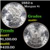 Image 1 : 1882-s Morgan Dollar $1 Graded ms66+ By SEGS