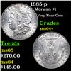 1885-p Morgan Dollar $1 Grades Choice+ Unc