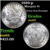 1889-p Morgan Dollar $1 Grades GEM Unc