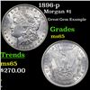 1896-p Morgan Dollar $1 Grades GEM Unc