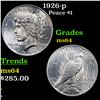 1926-p Peace Dollar $1 Grades Choice Unc