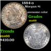 1884-o Morgan Dollar $1 Grades GEM+ Unc