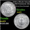 Image 1 : 1936-s Rhode Island Old Commem Half Dollar 50c Grades GEM Unc
