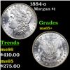 Image 1 : 1884-o Morgan Dollar $1 Grades GEM+ Unc