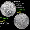 1886-o Morgan Dollar $1 Grades Choice AU/BU Slider