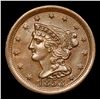 Image 2 : 1853 Braided Hair Large Cent 1c Grades Select Unc BN