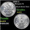 Image 1 : 1891-s Morgan Dollar $1 Grades Choice Unc