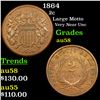 1864 Two Cent Piece 2c Grades Choice AU/BU Slider