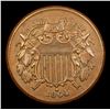 Image 2 : 1864 Two Cent Piece 2c Grades Choice AU/BU Slider