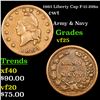 Image 1 : 1863 Liberty Cap F-11-298a Civil War Token 1c Grades vf+
