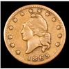 Image 2 : 1863 Liberty Cap F-11-298a Civil War Token 1c Grades vf+