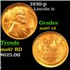 Image 1 : 1930-p Lincoln Cent 1c Grades GEM++ Unc RD