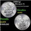 Image 1 : 1884-p Morgan Dollar $1 Grades GEM Unc