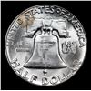 Image 3 : 1955-p Franklin Half Dollar 50c Grades Select Unc+ FBL