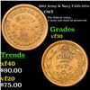 1863 Army & Navy f-225-327a Civil War Token 1c Grades vf++