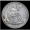 Image 2 : 1858-p Seated Half Dollar 50c Grades Choice AU