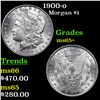 Image 1 : 1900-o Morgan Dollar $1 Grades GEM+ Unc