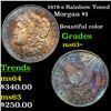 Image 1 : 1878-s Rainbow Toned Morgan Dollar $1 Grades Select+ Unc