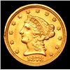 Image 2 : 1878-p Gold Liberty Quarter Eagle $2 1/2 Grades Select Unc