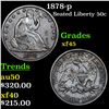 Image 1 : 1878-p Seated Half Dollar 50c Grades xf+