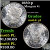 Image 1 : 1889-p Morgan Dollar $1 Grades Choice Unc+ PL