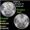 Image 1 : 1898-p Morgan Dollar $1 Grades GEM Unc
