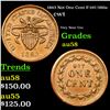 Image 1 : 1863 Not One Cent F-197/380a Civil War Token 1c Grades Choice AU/BU Slider