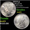 Image 1 : 1922-p Peace Dollar $1 Grades GEM Unc