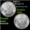 Image 1 : 1887-o Morgan Dollar $1 Grades Choice Unc