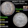 1829/7 O-101 Capped Bust Half Dollar 50c Grades xf
