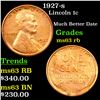 1927-s Lincoln Cent 1c Grades Select Unc RB