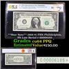 PCGS **Star Note** 1969 $1 FRN Philidelphia, PA Low Serial # 00006185 Graded cu64 PPQ By PCGS
