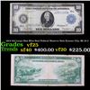 1914 $10 Large Size Blue Seal Federal Reserve Note Kansac City, Mi 10-J Grades vf+