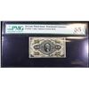 Image 2 : US Fractional Currency 10c Third Issue fr-1255 Washington Bust Green Reverse Graded au55 EPQ By PMG