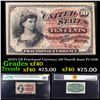 Image 1 : 1870's US Fractional Currency 10¢ Fourth Issue Fr-1258 Graded xf40 By PMG