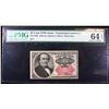 Image 2 : 1874 25c Fractional Currency, 5th Issue, Short Key Fr-1309  Graded cu64 EPQ By PMG