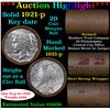 Image 1 : ***Auction Highlight*** Full solid Date 1921-p Peace silver dollar roll, 20 coin (fc)