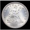 Image 2 : ***Auction Highlight*** 1861-p Seated Liberty Quarter 25c Graded ms64 By SEGS (fc)