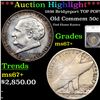 Image 1 : ***Auction Highlight*** 1936 Bridgeport TOP POP! Old Commem Half Dollar 50c Graded ms67+ By SEGS (fc