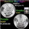 Image 1 : ***Auction Highlight*** 1880-s Morgan Dollar $1 Graded ms67 By SEGS (fc)