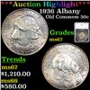 Image 1 : ***Auction Highlight*** 1936 Albany Old Commem Half Dollar 50c Graded ms67 By SEGS (fc)