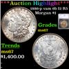 Image 1 : ***Auction Highlight*** 1886-p vam 6b I2 R5 Morgan Dollar $1 Graded ms67 By SEGS (fc)