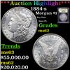 Image 1 : ***Auction Highlight*** 1884-s Morgan Dollar $1 Graded Select Unc By USCG (fc)